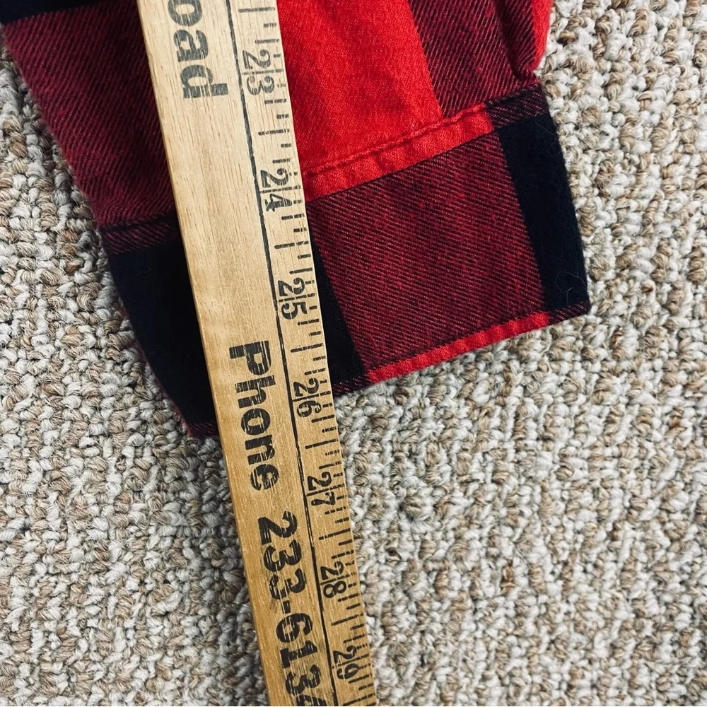 J.Crew Shirt Men's Medium Buffalo Plaid Flannel Button-Up Red Black NWT T723